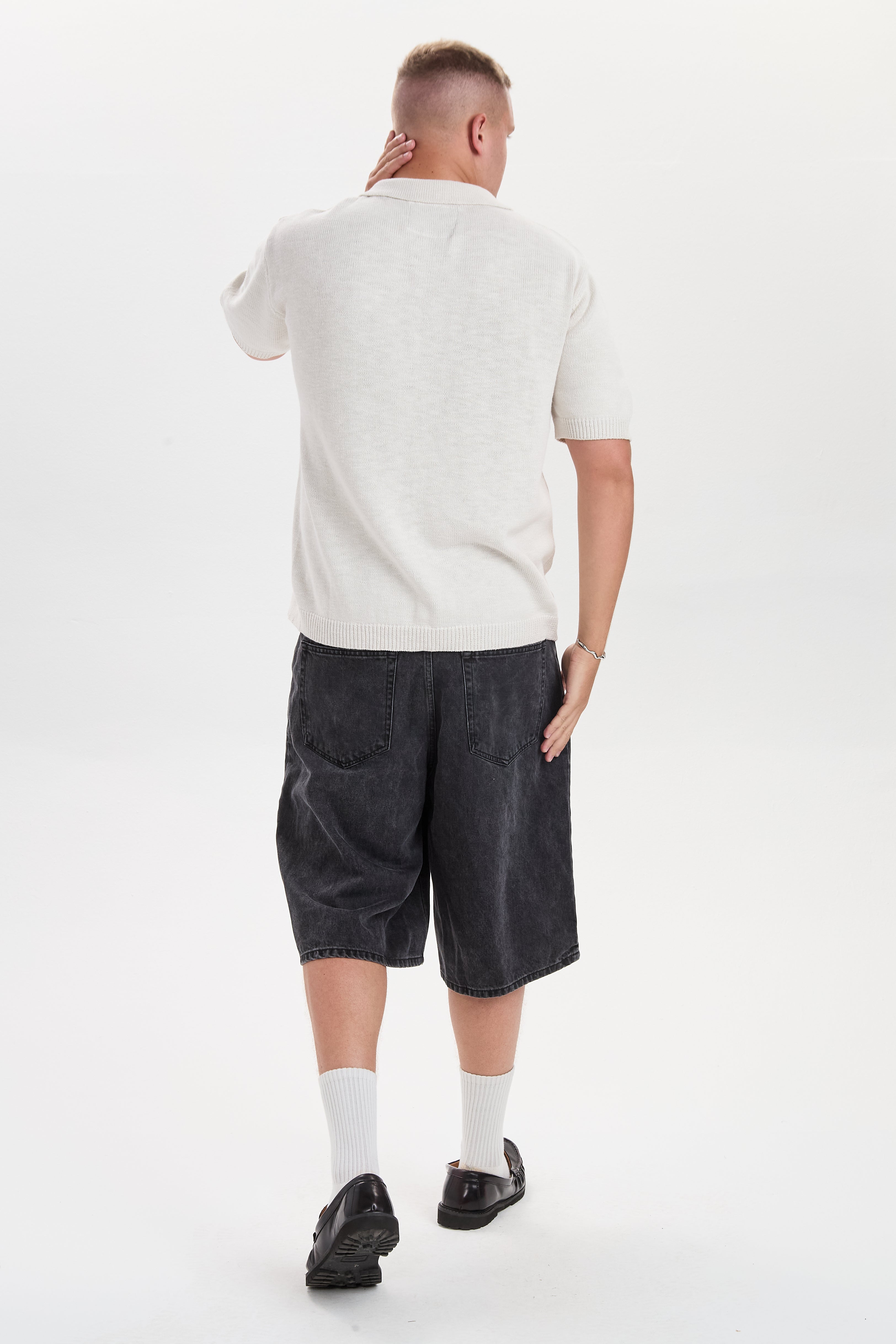 DXHakki Stone Knitted Polo