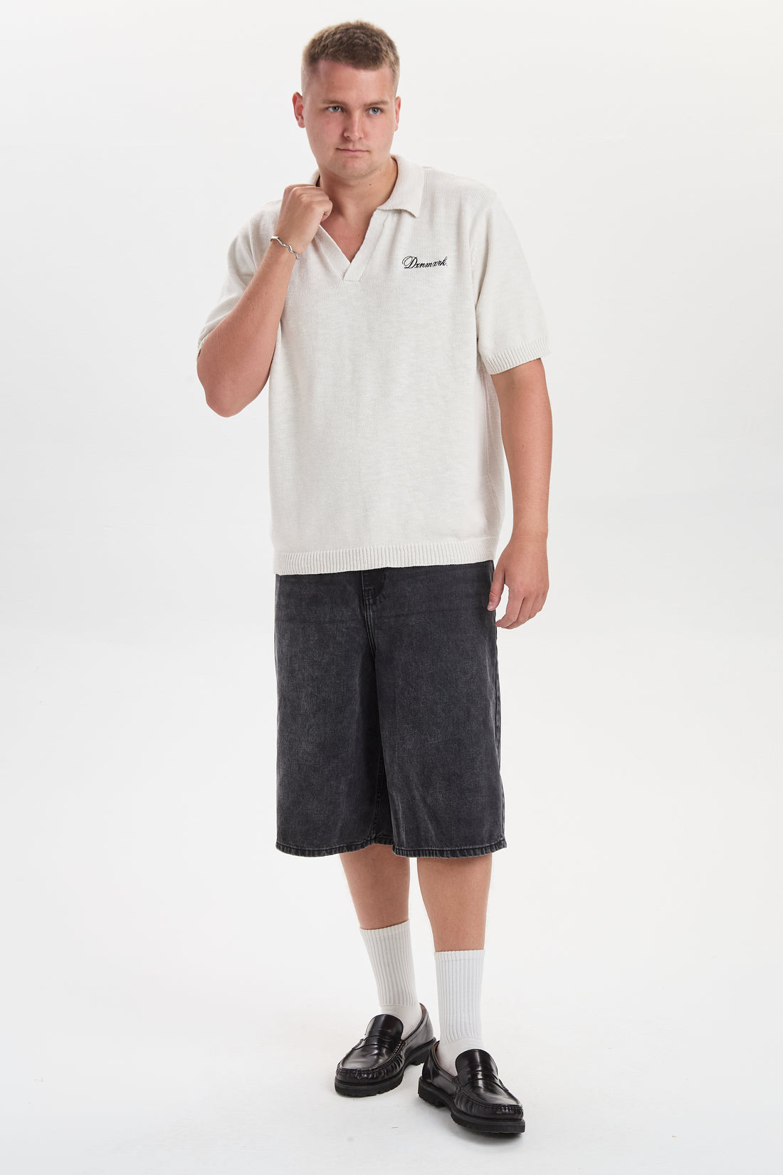 DXHakki Stone Knitted Polo