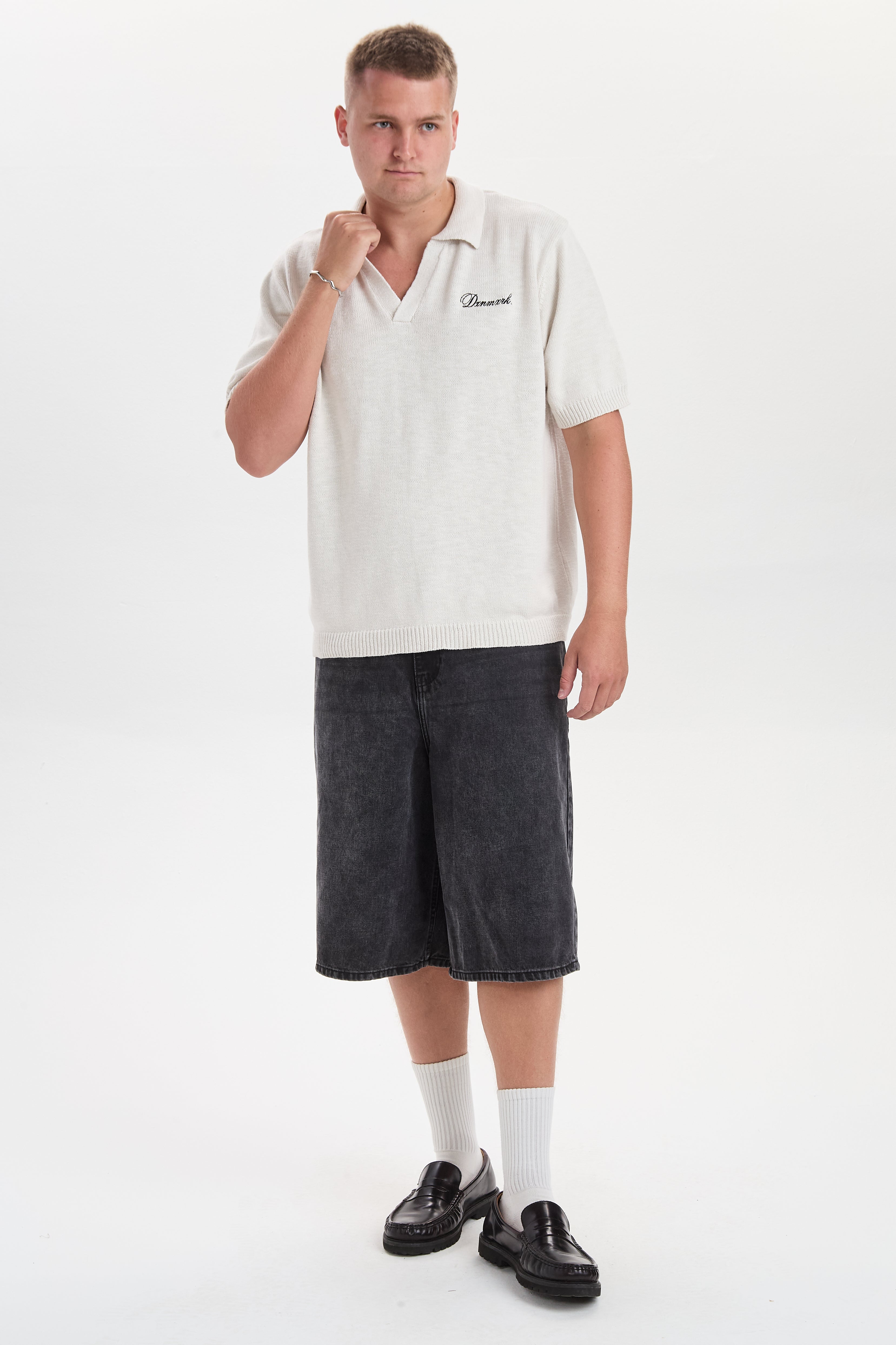 DXHakki Stone Knitted Polo