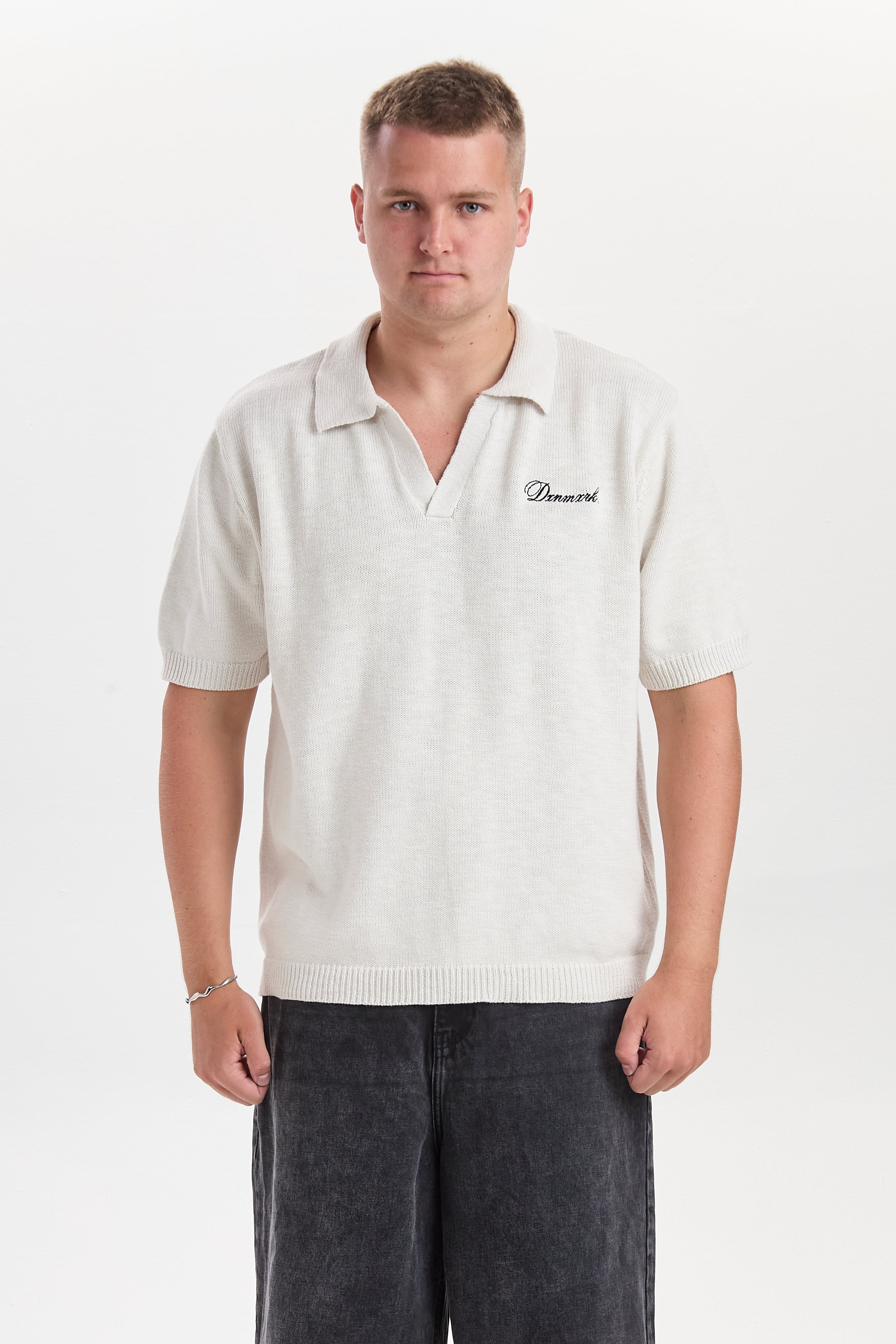 DXHakki Stone Knitted Polo