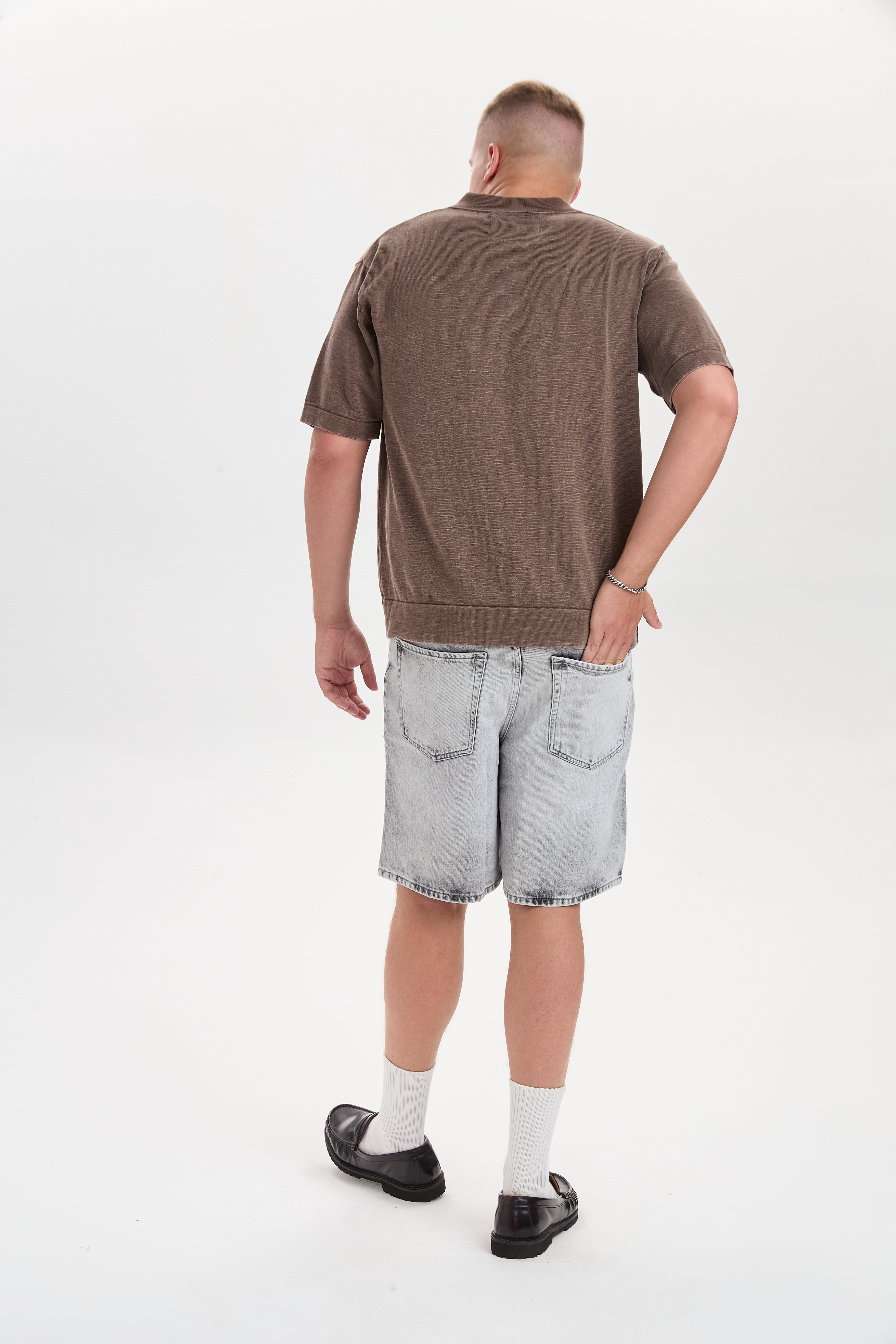 DXHektor Relaxed Fit Denim Shorts Grey