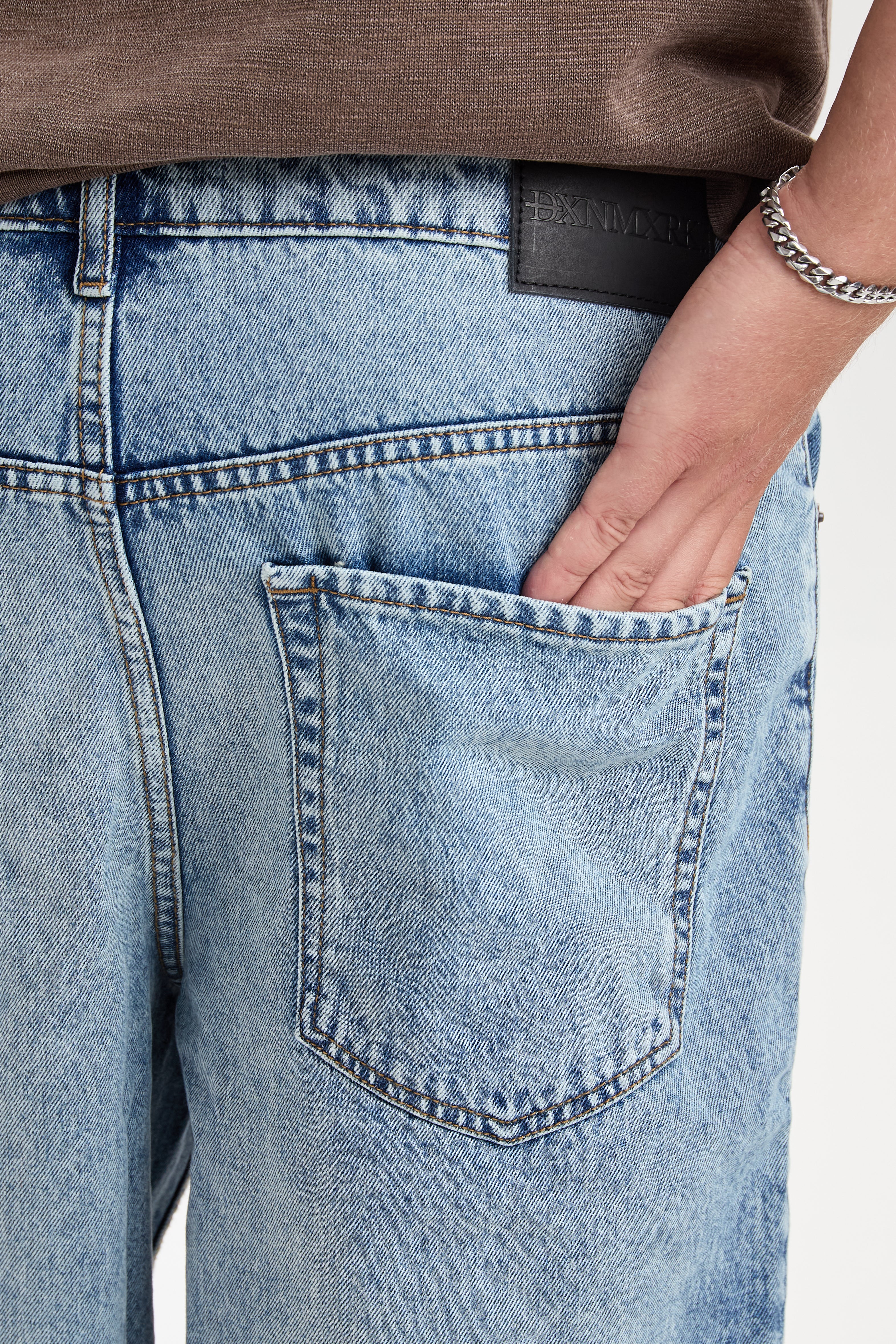 DXHektor Relaxed Fit Denim Shorts Blue