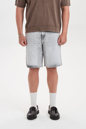 DXHektor Relaxed Fit Denim Shorts Grey